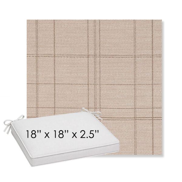 Picture of Camper Snowcap | Sunbrella® 18" x 18" x 2.5" Outdoor Dining Cushion