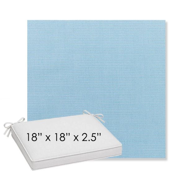 Picture of Canvas Air Blue | Sunbrella® 18" x 18" x 2.5" Outdoor Dining Cushion