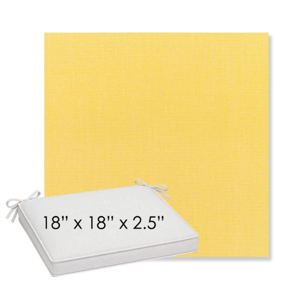 Picture of Canvas Buttercup | Sunbrella® 18" x 18" x 2.5" Outdoor Dining Cushion