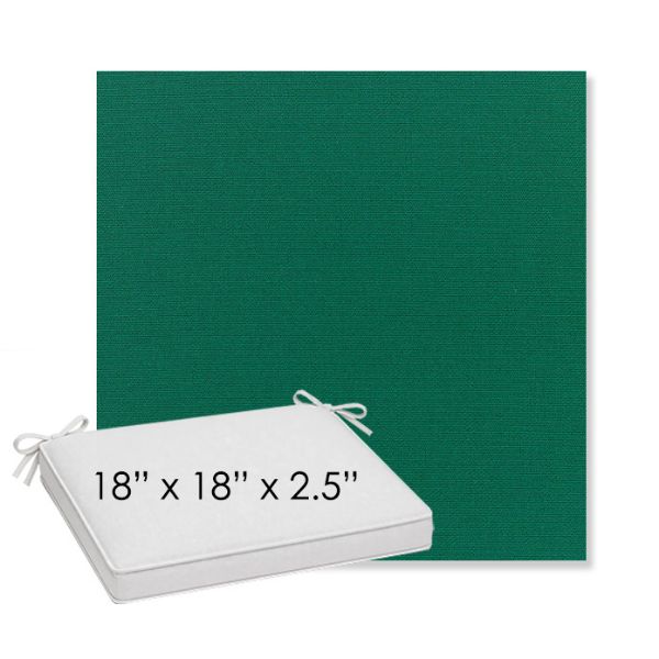 Picture of Canvas Forest Green | Sunbrella® 18" x 18" x 2.5" Outdoor Dining Cushion