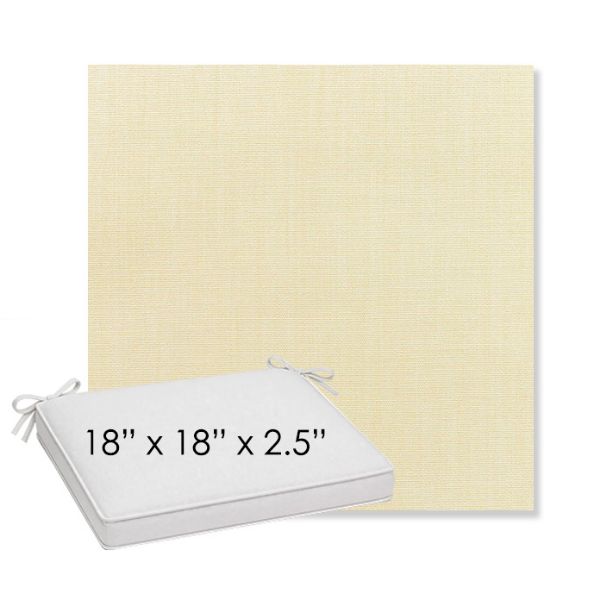 Picture of Canvas Vellum | Sunbrella® 18" x 18" x 2.5" Outdoor Dining Cushion