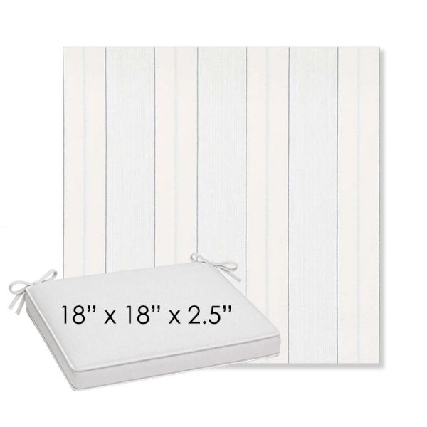 Picture of Carlo Coastal | Sunbrella® 18" x 18" x 2.5" Outdoor Dining Cushion