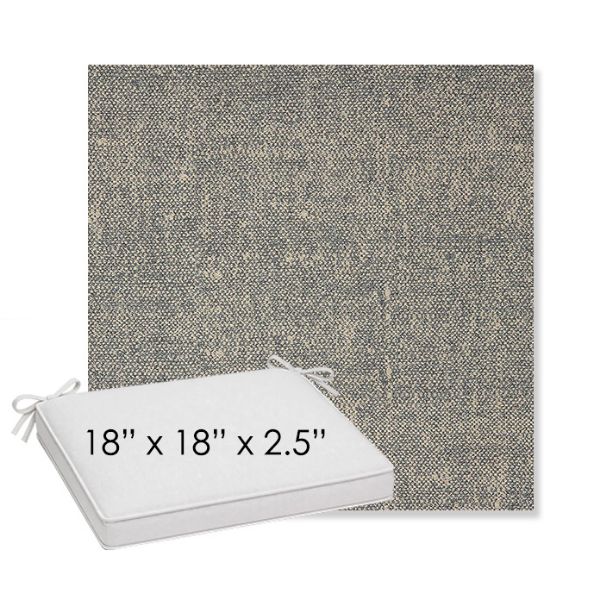 Picture of Chartres Graphite | Sunbrella® 18" x 18" x 2.5" Outdoor Dining Cushion