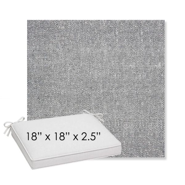 Picture of Chartres Gull | Sunbrella® 18" x 18" x 2.5" Outdoor Dining Cushion