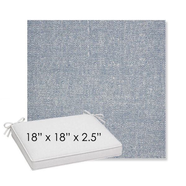 Picture of Chartres Rainfall | Sunbrella® 18" x 18" x 2.5" Outdoor Dining Cushion