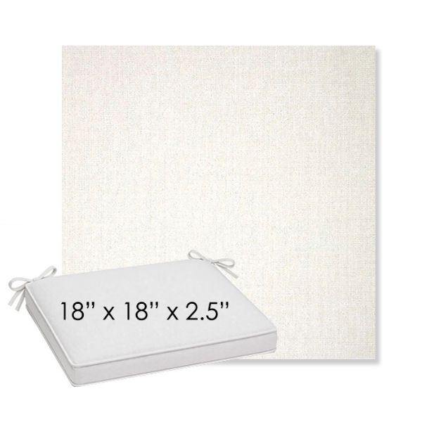 Picture of Crush Snow | Sunbrella® 18" x 18" x 2.5" Outdoor Dining Cushion