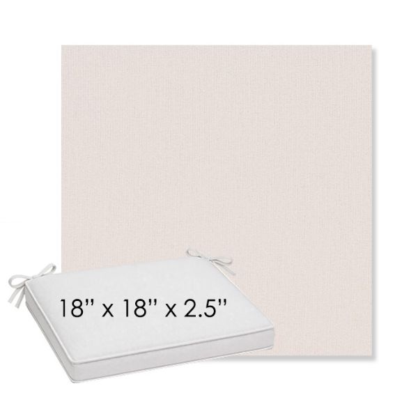 Picture of Dither Snow | Sunbrella® 18" x 18" x 2.5" Outdoor Dining Cushion