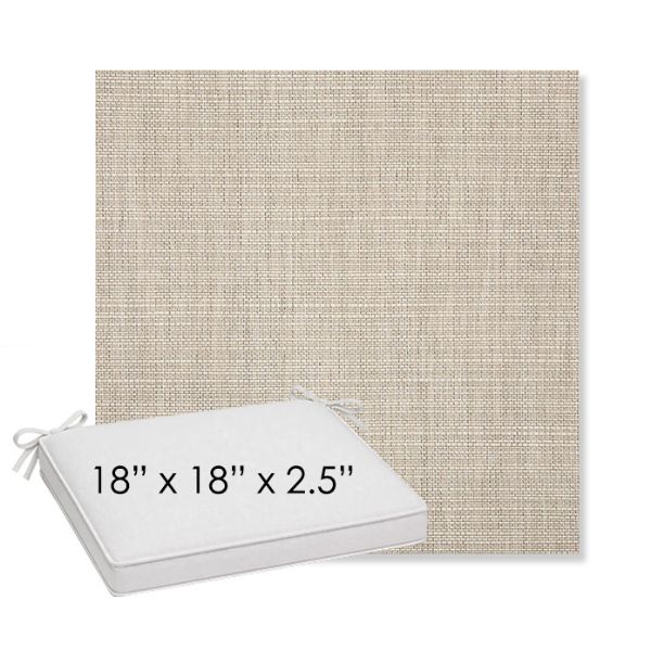 Picture of Echo Ash | Sunbrella® 18" x 18" x 2.5" Outdoor Dining Cushion