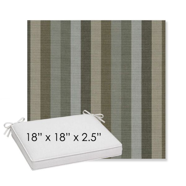 Picture of Entice Moss | Sunbrella® 18" x 18" x 2.5" Outdoor Dining Cushion