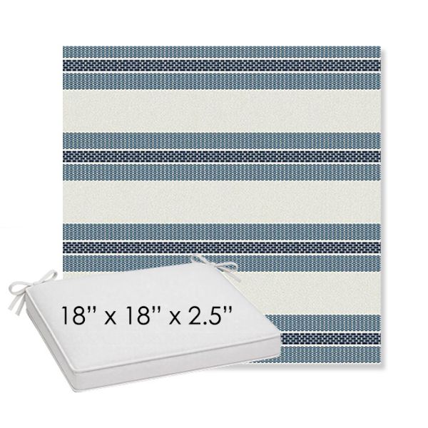 Picture of Excel Denim | Sunbrella® 18" x 18" x 2.5" Outdoor Dining Cushion
