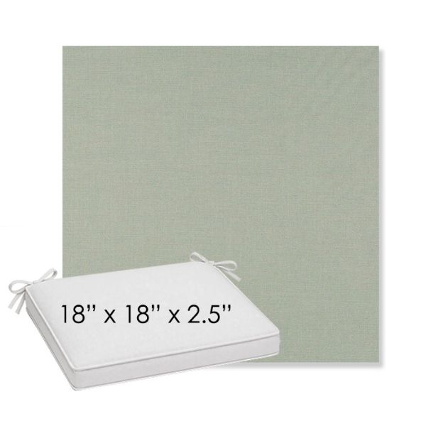 Picture of Exhale Rainwashed | Sunbrella® 18" x 18" x 2.5" Outdoor Dining Cushion