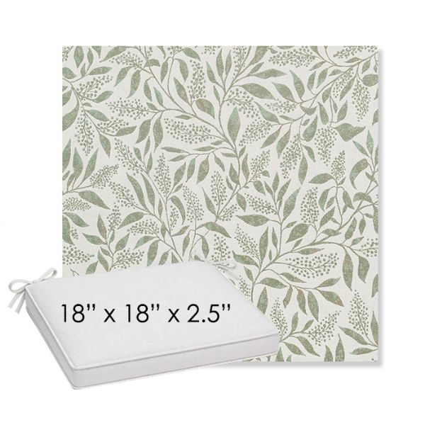 Picture of Exquisite Aloe | Sunbrella® 18" x 18" x 2.5" Outdoor Dining Cushion