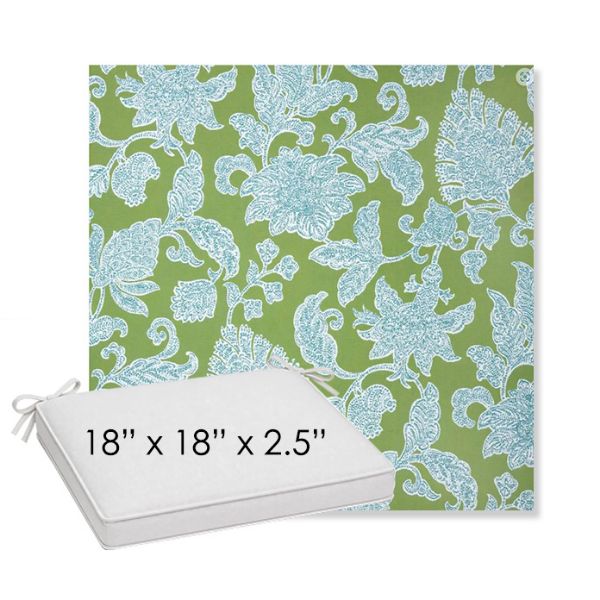 Picture of Floral Song Spring | Sunbrella® 18" x 18" x 2.5" Outdoor Dining Cushion