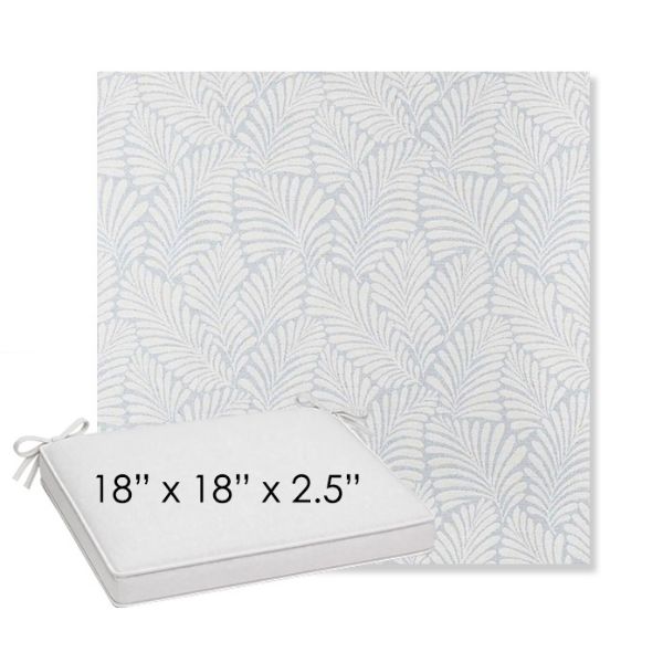 Picture of Frond Sky | Sunbrella® 18" x 18" x 2.5" Outdoor Dining Cushion