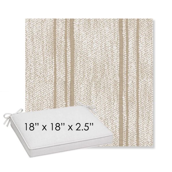 Picture of Harvest Kaolin | Sunbrella® 18" x 18" x 2.5" Outdoor Dining Cushion
