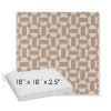 Picture of Hoopla Sand Castle | Sunbrella® 18" x 18" x 2.5" Outdoor Dining Cushion
