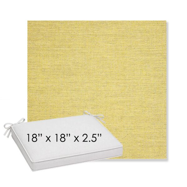 Picture of Idol Canary | Sunbrella® 18" x 18" x 2.5" Outdoor Dining Cushion