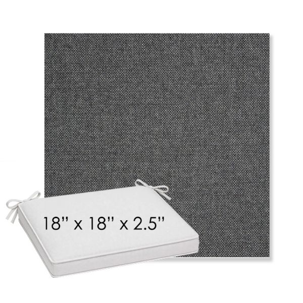 Picture of Idol Slate | Sunbrella® 18" x 18" x 2.5" Outdoor Dining Cushion