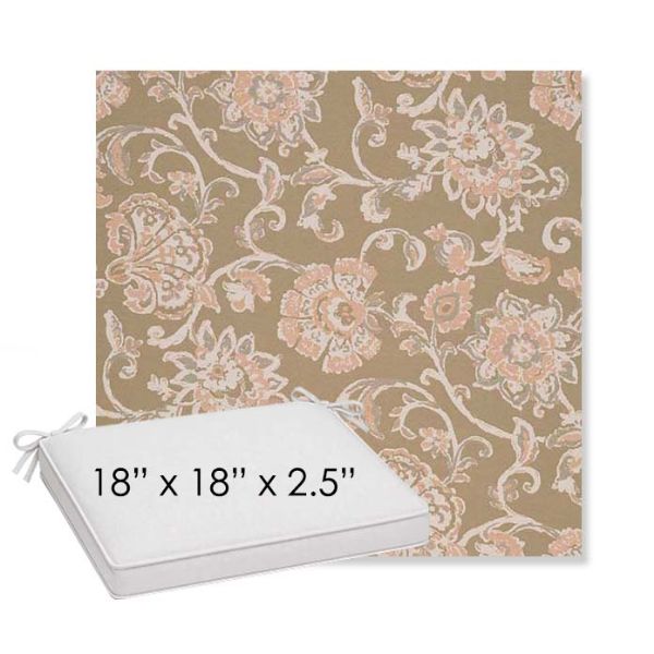Picture of Martha Floral Spring | Sunbrella® 18" x 18" x 2.5" Outdoor Dining Cushion
