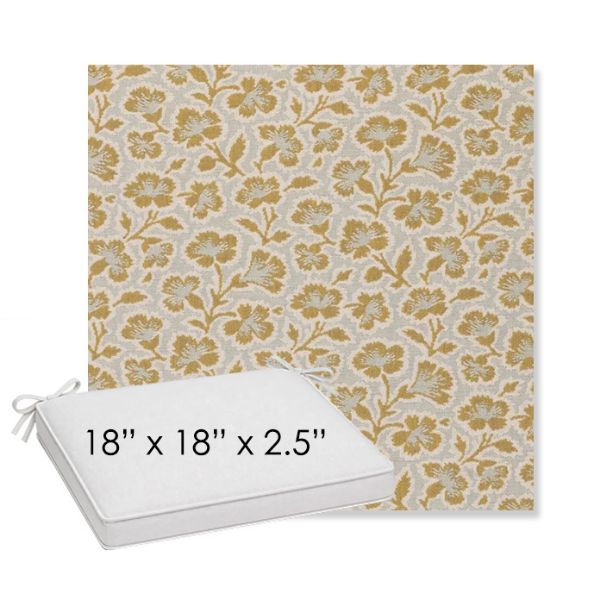 Picture of Mia Daisy | Sunbrella® 18" x 18" x 2.5" Outdoor Dining Cushion