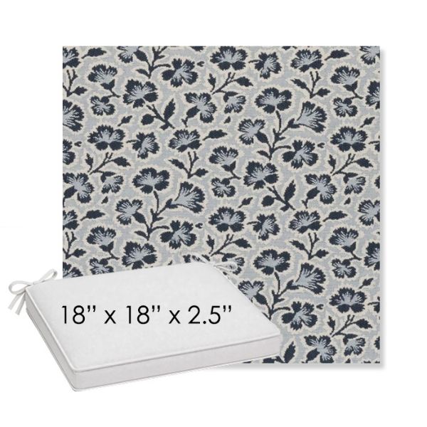 Picture of Mia Sapphire | Sunbrella® 18" x 18" x 2.5" Outdoor Dining Cushion