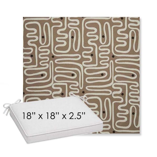 Picture of Nema Pampas | Sunbrella® 18" x 18" x 2.5" Outdoor Dining Cushion
