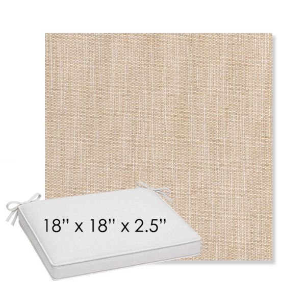 Picture of Nova Oat | Sunbrella® 18" x 18" x 2.5" Outdoor Dining Cushion