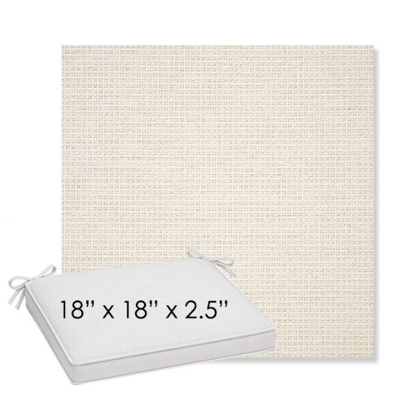 Picture of Nurture White | Sunbrella® 18" x 18" x 2.5" Outdoor Dining Cushion