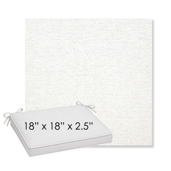 Picture of Platform Salt | Sunbrella® 18" x 18" x 2.5" Outdoor Dining Cushion