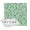 Picture of Plume Peacock | Sunbrella® 18" x 18" x 2.5" Outdoor Dining Cushion