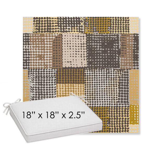 Picture of Pop Corn | Sunbrella® 18" x 18" x 2.5" Outdoor Dining Cushion