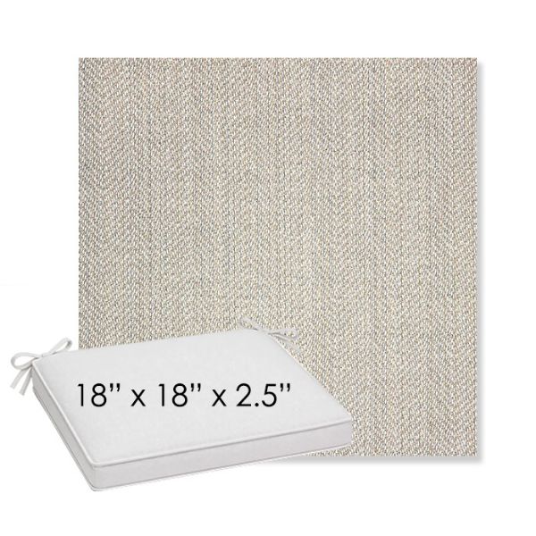Picture of Posh Pebble | Sunbrella® 18" x 18" x 2.5" Outdoor Dining Cushion