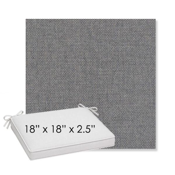 Picture of Proof Slate | Sunbrella® 18" x 18" x 2.5" Outdoor Dining Cushion