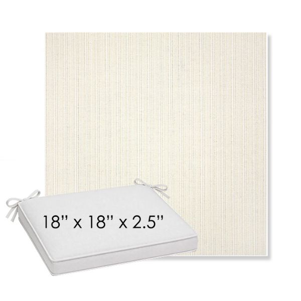 Picture of Proven Ivory | Sunbrella® 18" x 18" x 2.5" Outdoor Dining Cushion