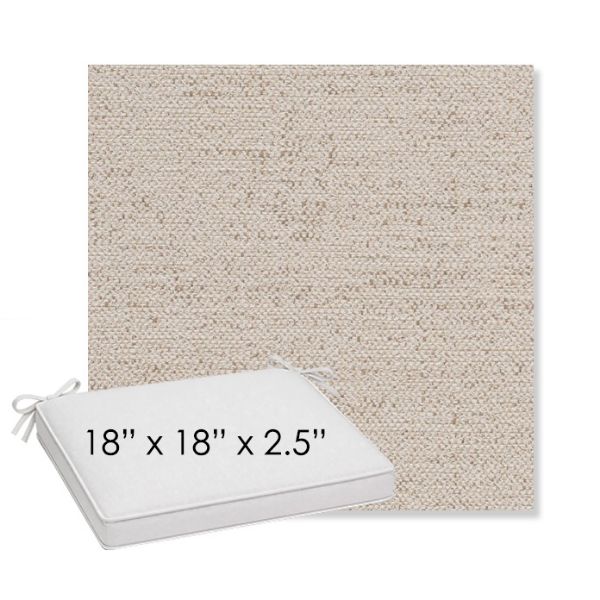 Picture of Rafi Oat | Sunbrella® 18" x 18" x 2.5" Outdoor Dining Cushion