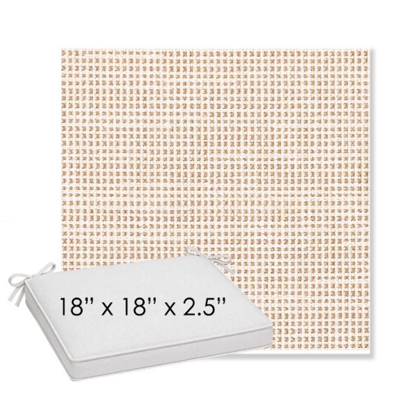Picture of Rest Bisque | Sunbrella® 18" x 18" x 2.5" Outdoor Dining Cushion