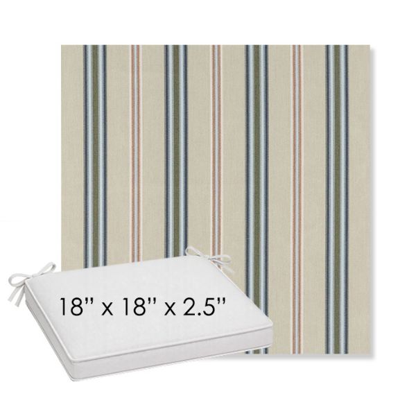 Picture of Saltillo Sagebrush | Sunbrella® 18" x 18" x 2.5" Outdoor Dining Cushion