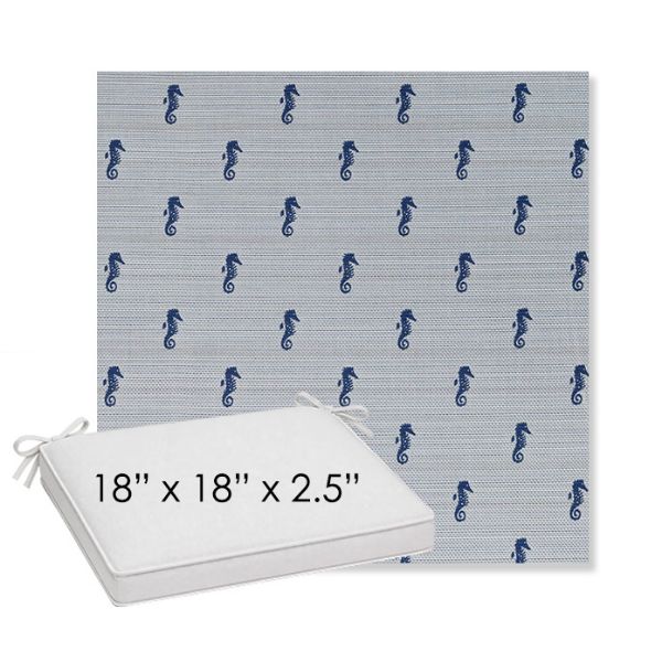 Picture of Schooner Neptune | Sunbrella® 18" x 18" x 2.5" Outdoor Dining Cushion