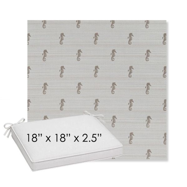 Picture of Schooner Plank | Sunbrella® 18" x 18" x 2.5" Outdoor Dining Cushion