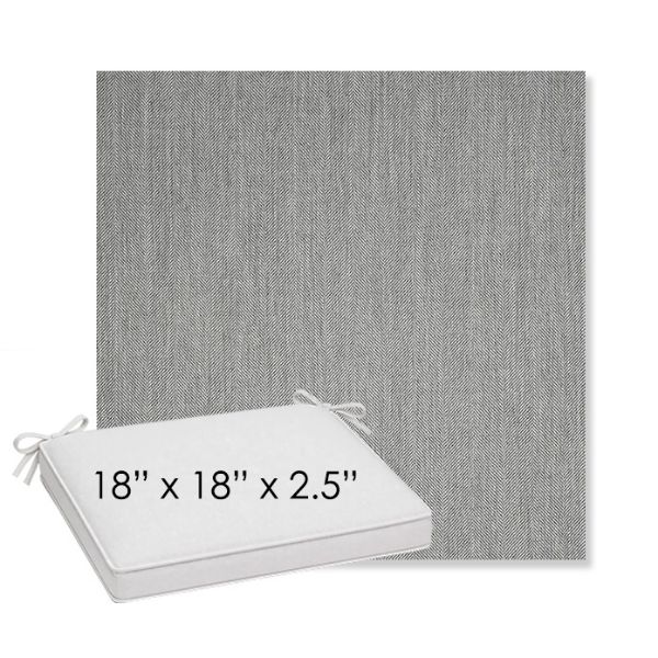 Picture of Switch Silver | Sunbrella® 18" x 18" x 2.5" Outdoor Dining Cushion