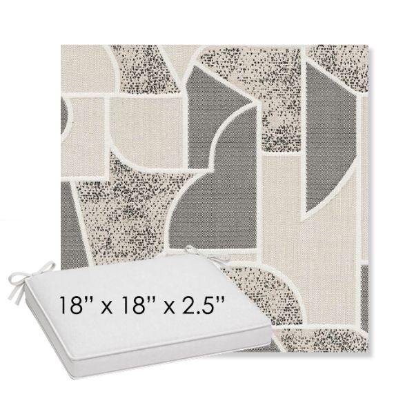 Picture of Territory Tin | Sunbrella® 18" x 18" x 2.5" Outdoor Dining Cushion