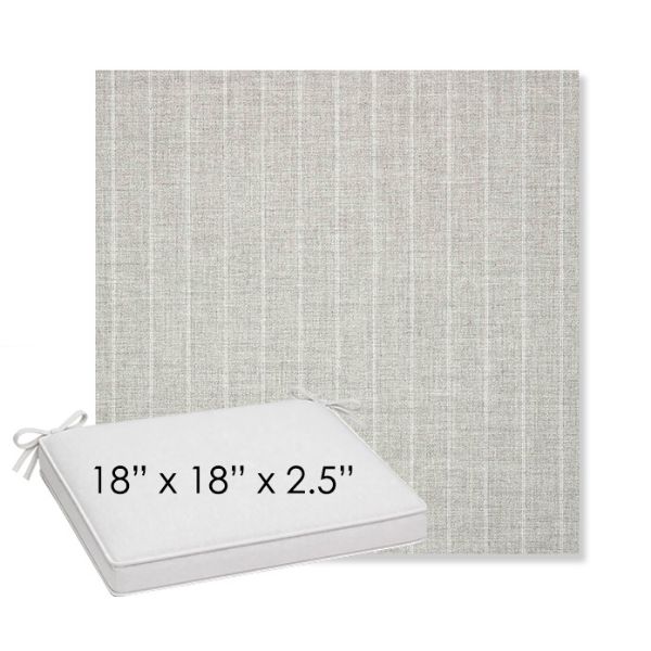 Picture of Ticking Fog | Sunbrella® 18" x 18" x 2.5" Outdoor Dining Cushion