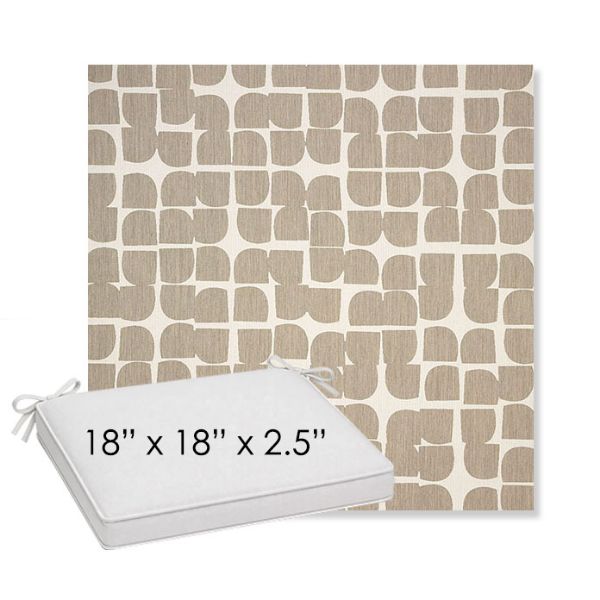Picture of Toggle Driftwood | Sunbrella® 18" x 18" x 2.5" Outdoor Dining Cushion