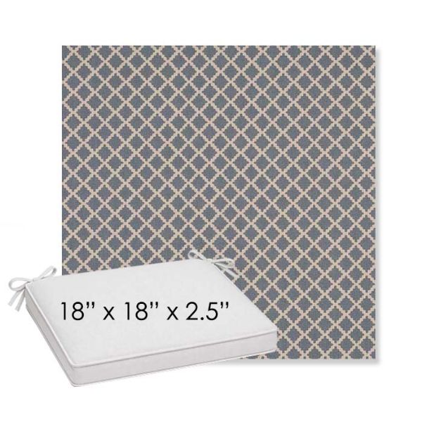 Picture of Yardly Hydrangea | Sunbrella® 18" x 18" x 2.5" Outdoor Dining Cushion