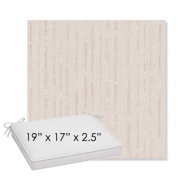 Picture of Abundant Parchment | Sunbrella® 19" x 17" x 3" Outdoor Dining Cushion