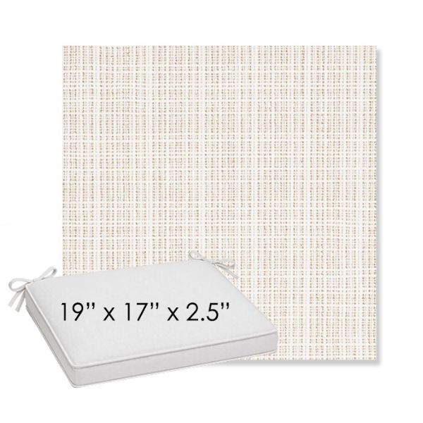 Picture of Benson Sand | Sunbrella® 19" x 17" x 3" Outdoor Dining Cushion