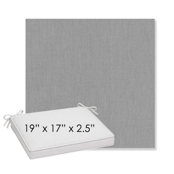 Picture of Canvas Lead Chine | Sunbrella® 19" x 17" x 3" Outdoor Dining Cushion