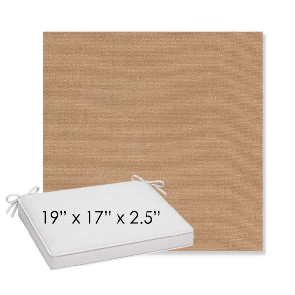 Picture of Canvas Raffia | Sunbrella® 19" x 17" x 3" Outdoor Dining Cushion