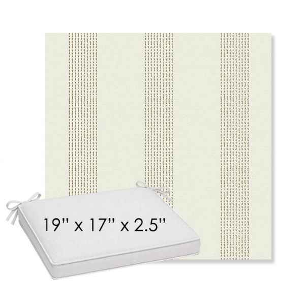 Picture of Caper Linen | Sunbrella® 19" x 17" x 3" Outdoor Dining Cushion