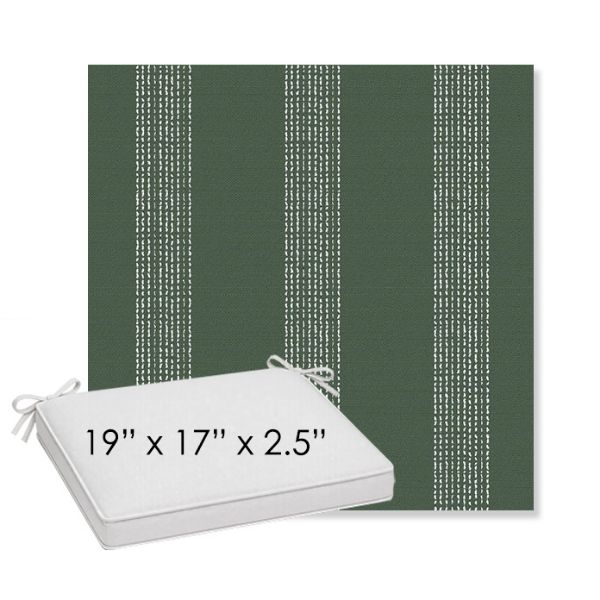 Picture of Caper Moss | Sunbrella® 19" x 17" x 3" Outdoor Dining Cushion